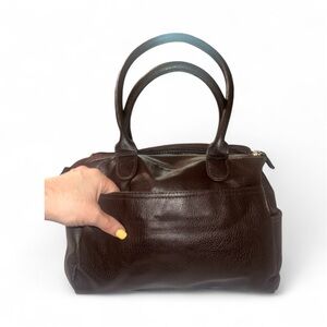 Source Unknown Dark Brown Quilted Shoulder Bag